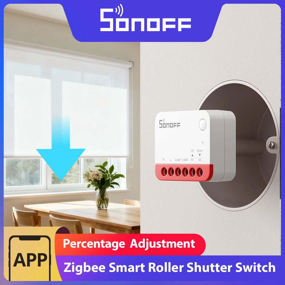 SONOFF MINI-ZBRBS – Interrupteur intelligent Zigbee pour volets roulants