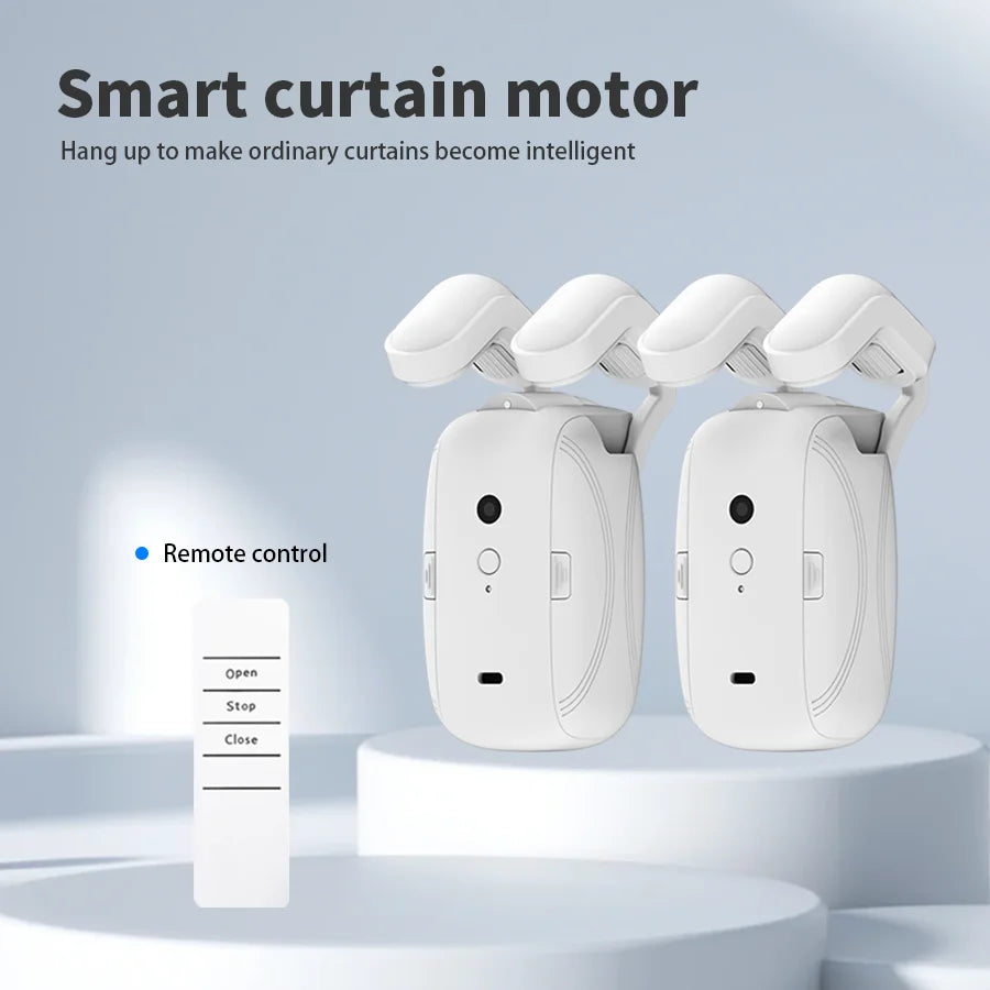 Ouvre-Rideau Intelligent Automatique – Robot Motorisé avec Télécommande pour Rail de Rideaux, Compatible Maison Connectée