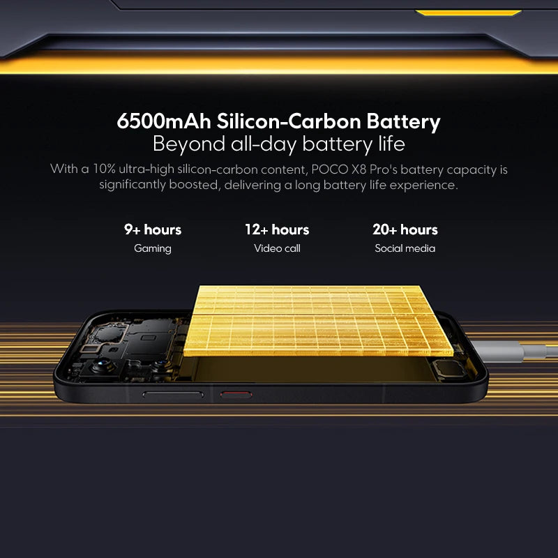 POCO X8 Pro – Smartphone 5G, 6500 mAh, Charge 100 W, Appareil photo 50 MP