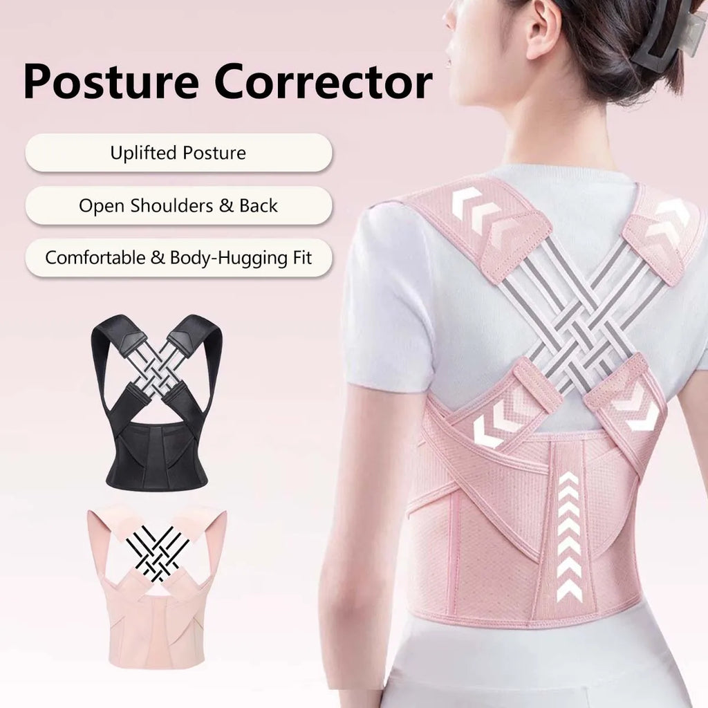Correcteur de Posture Réglable – Ceinture de Soutien du Dos, Alignement de la Colonne Vertébrale pour Hommes et Femmes