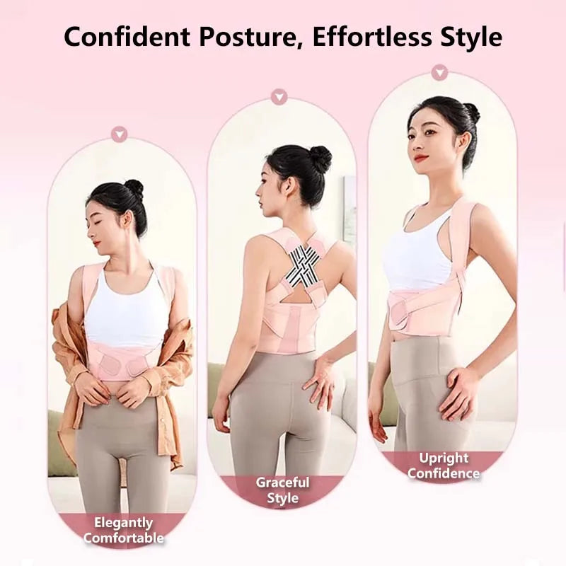 Correcteur de Posture Réglable – Ceinture de Soutien du Dos, Alignement de la Colonne Vertébrale pour Hommes et Femmes