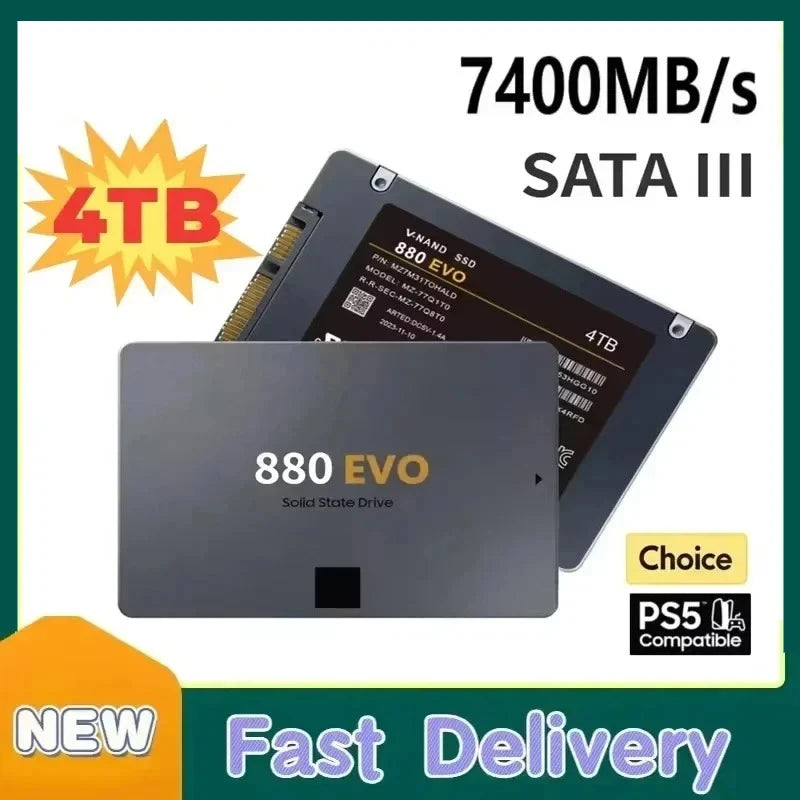 SSD SATA 2,5" Haute Vitesse – 500 Go, 1 To ou 2 To pour PC et ordinateur portable