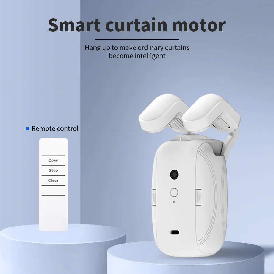 Ouvre-Rideau Intelligent Automatique – Robot Motorisé avec Télécommande pour Rail de Rideaux, Compatible Maison Connectée