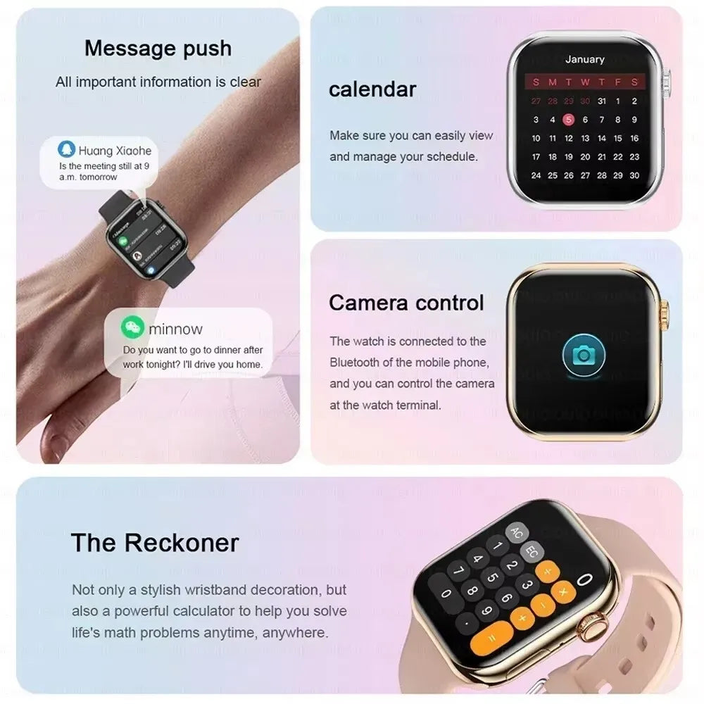 Montre Connectée GPS Série 10 – Appels Bluetooth, Musique & Vidéo, NFC, Étanche, Suivi Santé, Compatible Android & iOS
