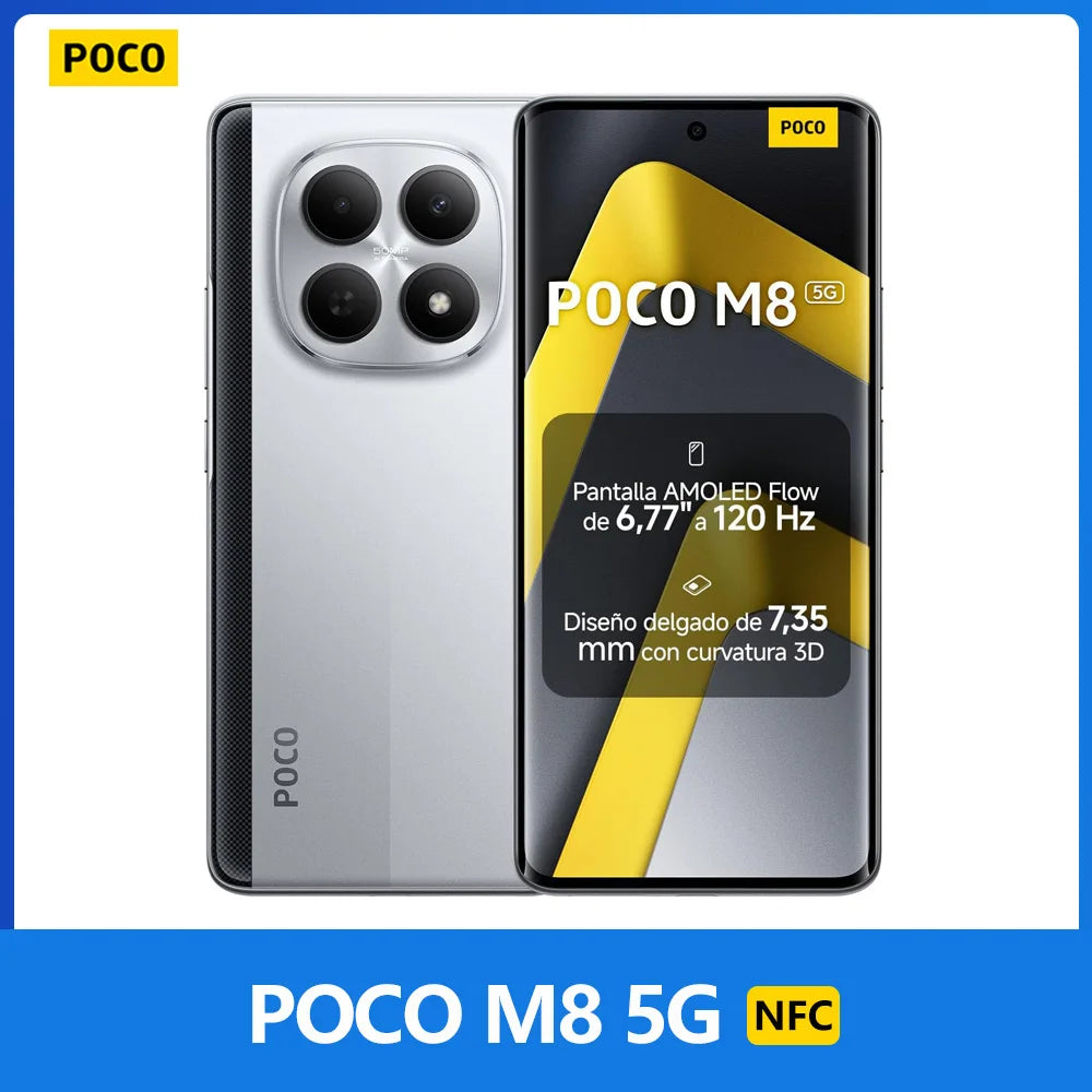 POCO M8 5G – Smartphone AMOLED 120 Hz, 5520 mAh, NFC