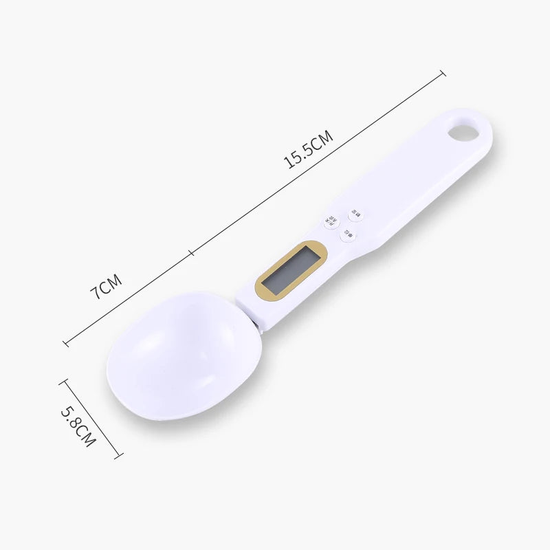 Balance de Cuisine Numérique à Cuillère – Écran LCD, Haute Précision 0,1 g à 500 g, pour Café, Farine, Lait et Épices