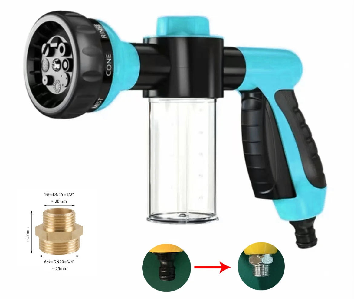 Pistolet de Douche Haute Pression pour Chien – Buse de Pulvérisation 3 Modes avec Réservoir à Savon, Outil de Lavage et Toilettage pour Animaux