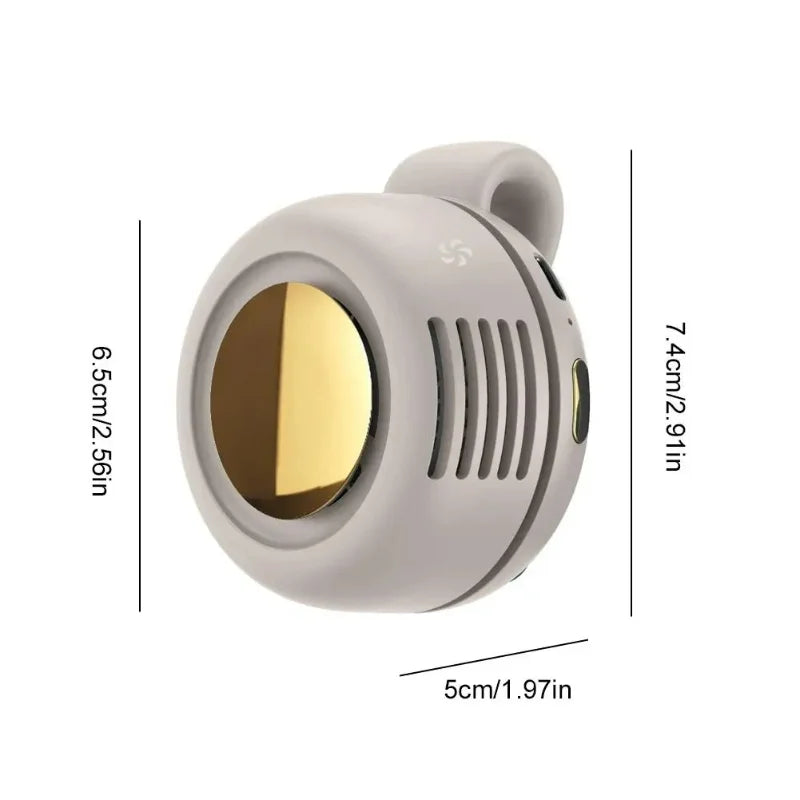 Mini Ventilateur Portable USB Rechargeable – Sans Pales, Silencieux, à Clip, 3 Vitesses