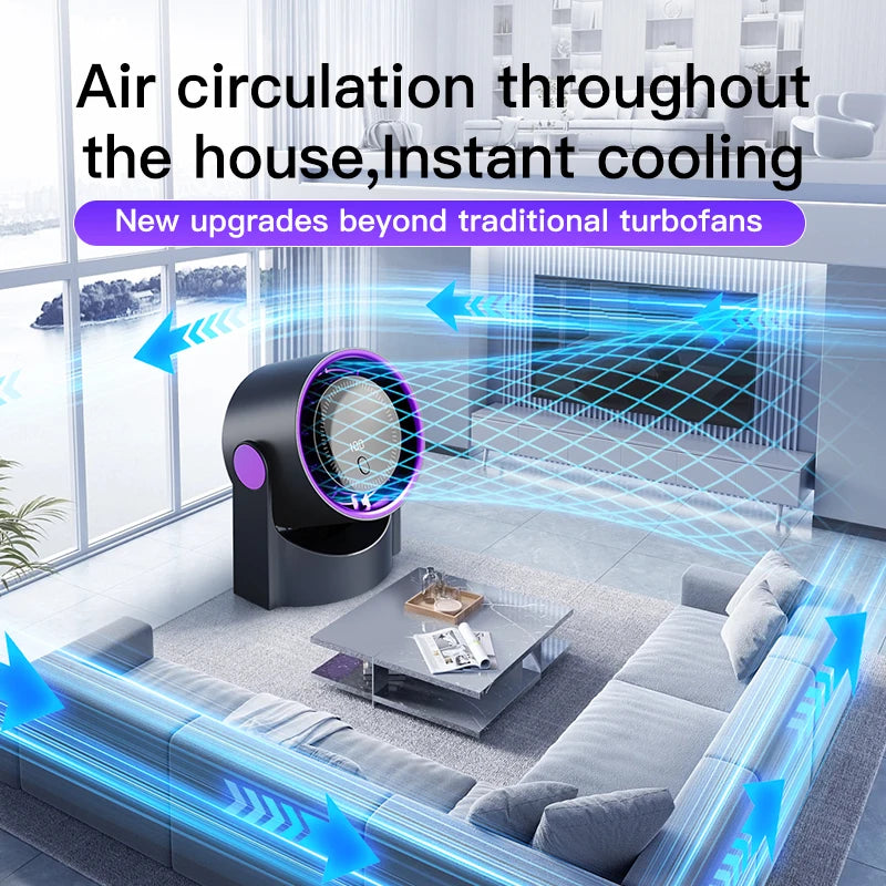 TINSOL Ventilateur Électrique Sans Fil – Ventilateur Portable Silencieux, Rechargeable, de Bureau et Mural pour Maison, Bureau et Chambre