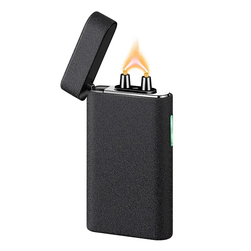 Briquet Électrique à Arc Rechargeable USB-C – Briquet Coupe-Vent en Métal avec Écran LED, Allume-Bougie et Allume-Cigarette Portable