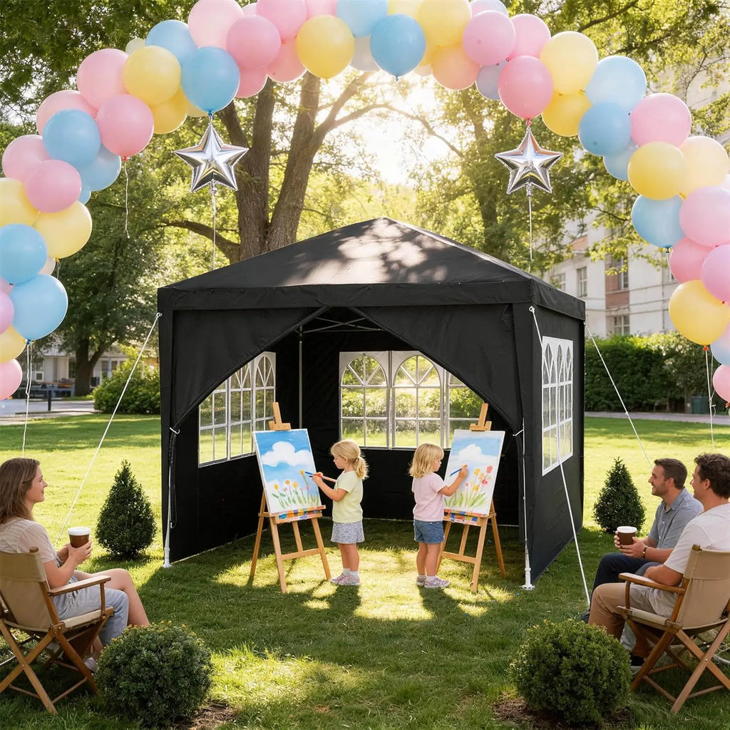 Tente de réception 3x3 / 3x6 / 3x9 m – Pavillon de jardin avec parois amovibles