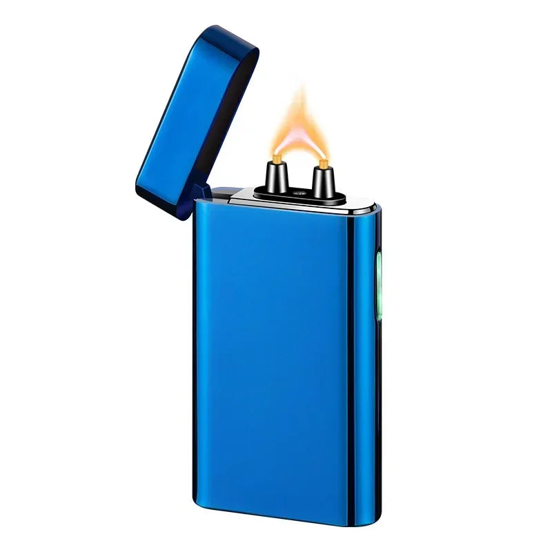 Briquet Électrique à Arc Rechargeable USB-C – Briquet Coupe-Vent en Métal avec Écran LED, Allume-Bougie et Allume-Cigarette Portable