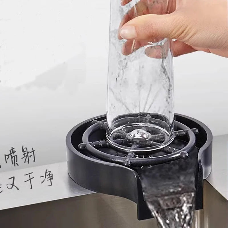 Rince-Verres Automatique pour Évier – Nettoyeur Haute Pression pour Verres, Tasses et Bouteilles