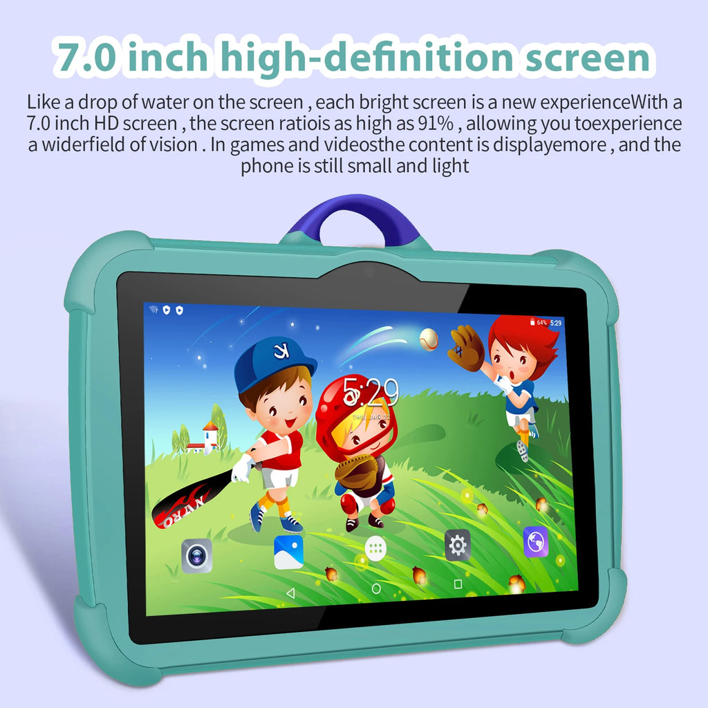 Tablette enfant 7" Android 13 – 4 Go RAM, 64 Go de stockage