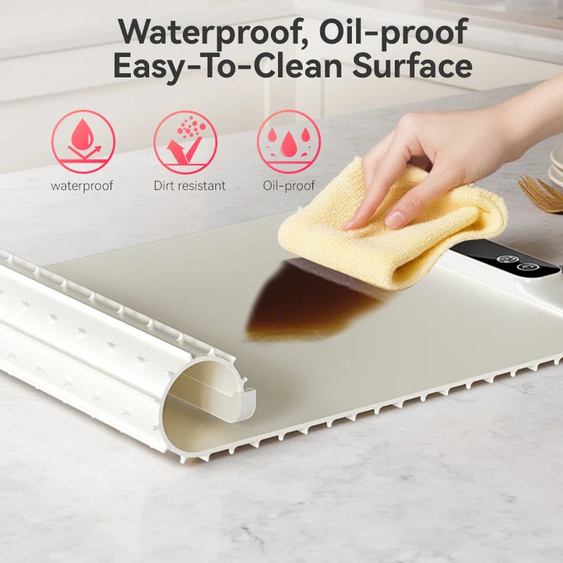 Tapis Chauffant Électrique pour Aliments – Plateau Chauffant Portable, Chauffe-Rapide en 10 Secondes, Idéal pour Buffets, Fêtes et Usage Quotidien