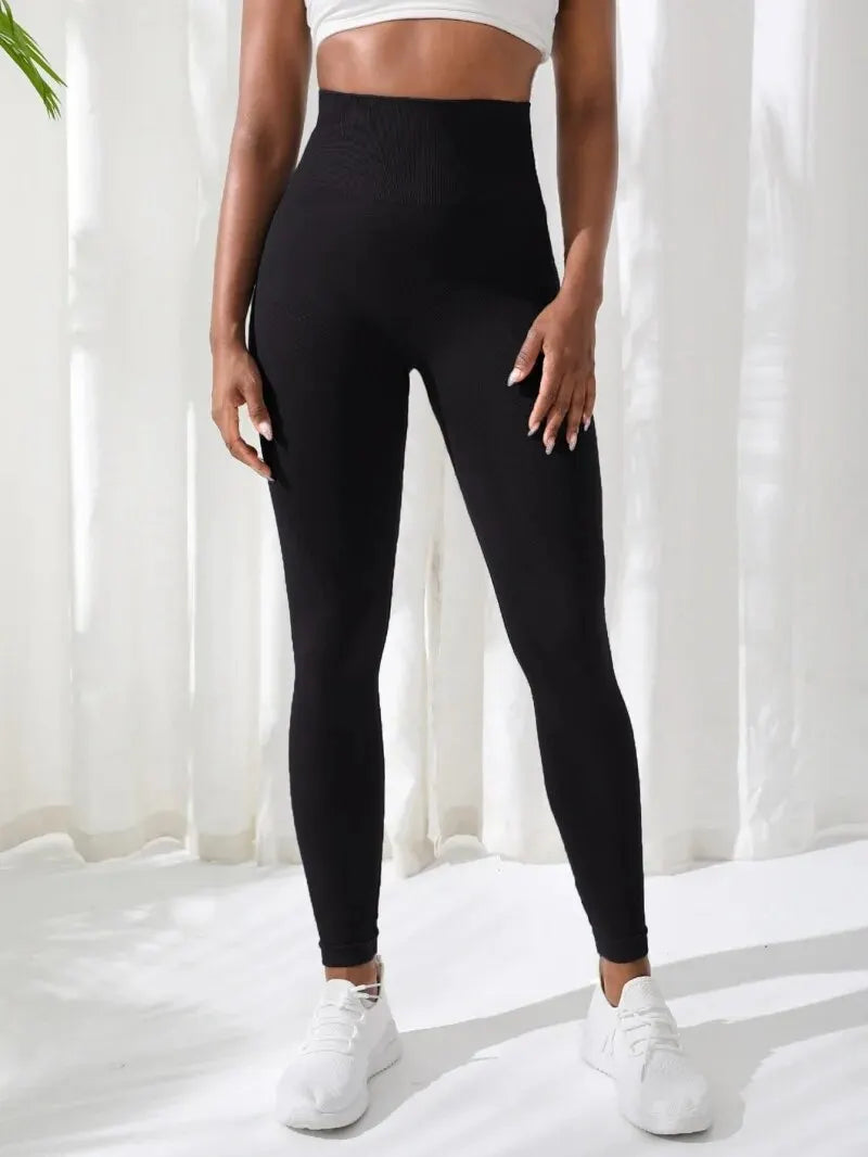 Legging de Yoga Femme Taille Haute – Sans Couture, Extensible, Pantalon de Sport et Fitness
