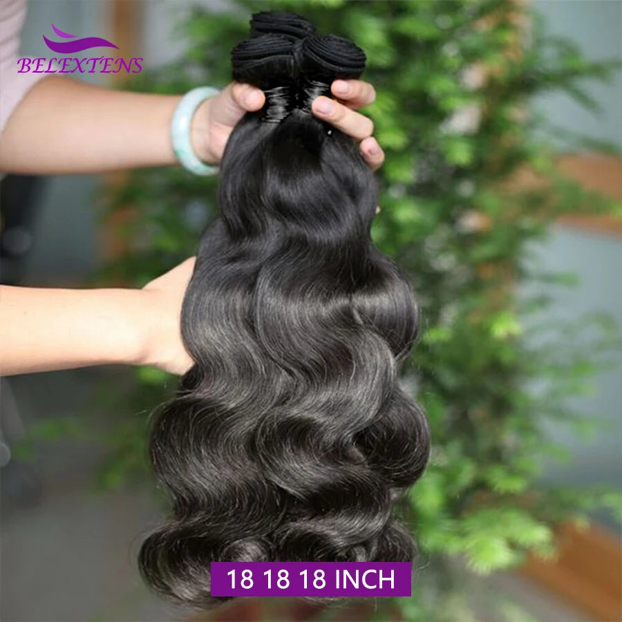 Tissage Body Wave 100 % Cheveux Humains Brésiliens – 12 à 32 Pouces