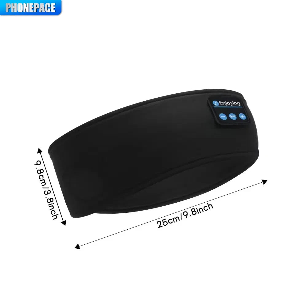 HOMEFISH Bandeau Bluetooth avec Écouteurs Sans Fil – Masque de Sommeil, Casque Audio Sport, Confortable pour Dormir, Voyager et Faire du Sport