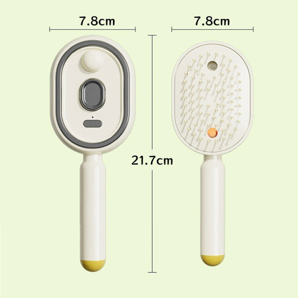 Brosse électrique 3-en-1 pour cheveux – Massage, vapeur et démêlage rechargeable