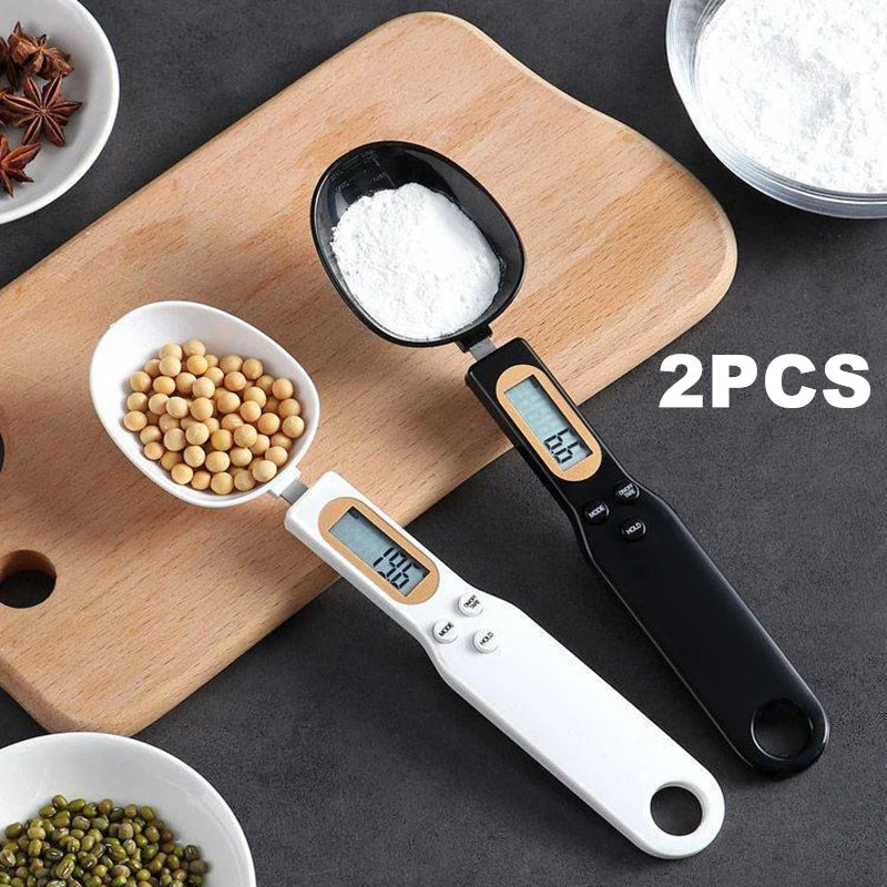 Balance de Cuisine Numérique à Cuillère – Écran LCD, Haute Précision 0,1 g à 500 g, pour Café, Farine, Lait et Épices