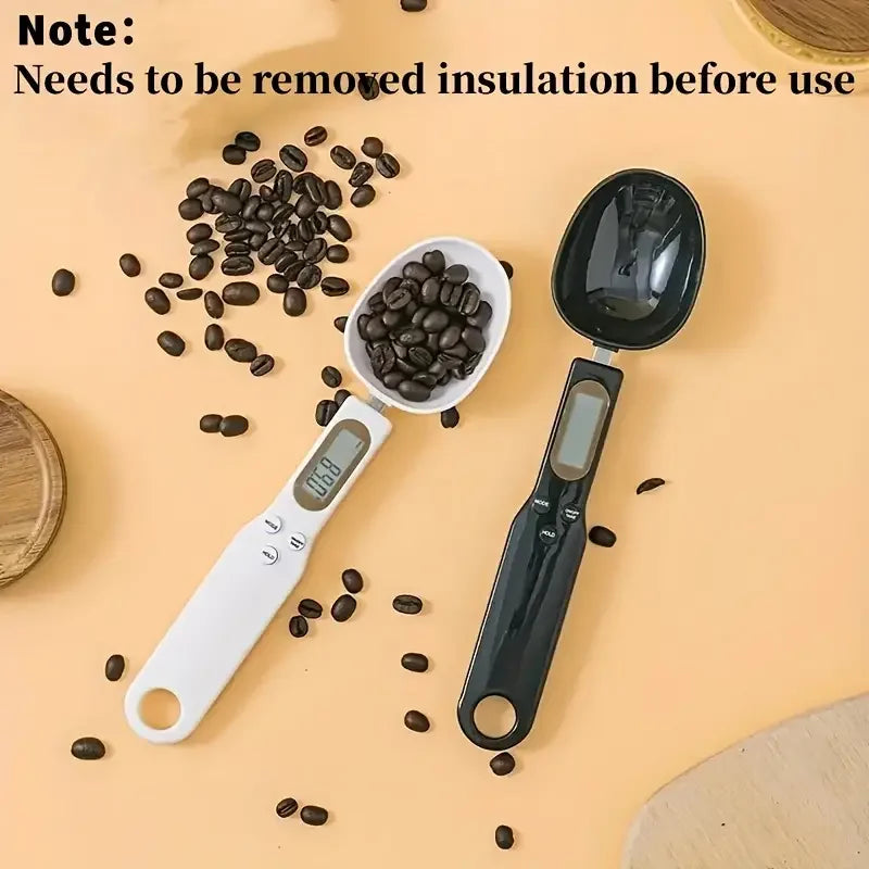 Balance de Cuisine Numérique à Cuillère – Écran LCD, Haute Précision 0,1 g à 500 g, pour Café, Farine, Lait et Épices