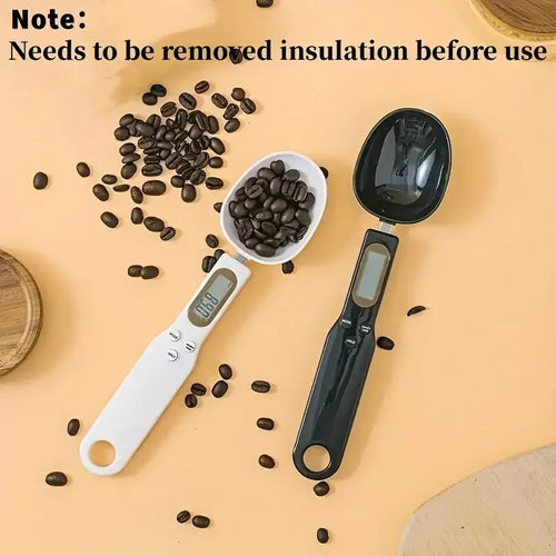 Balance de Cuisine Numérique à Cuillère – Écran LCD, Haute Précision 0,1 g à 500 g, pour Café, Farine, Lait et Épices