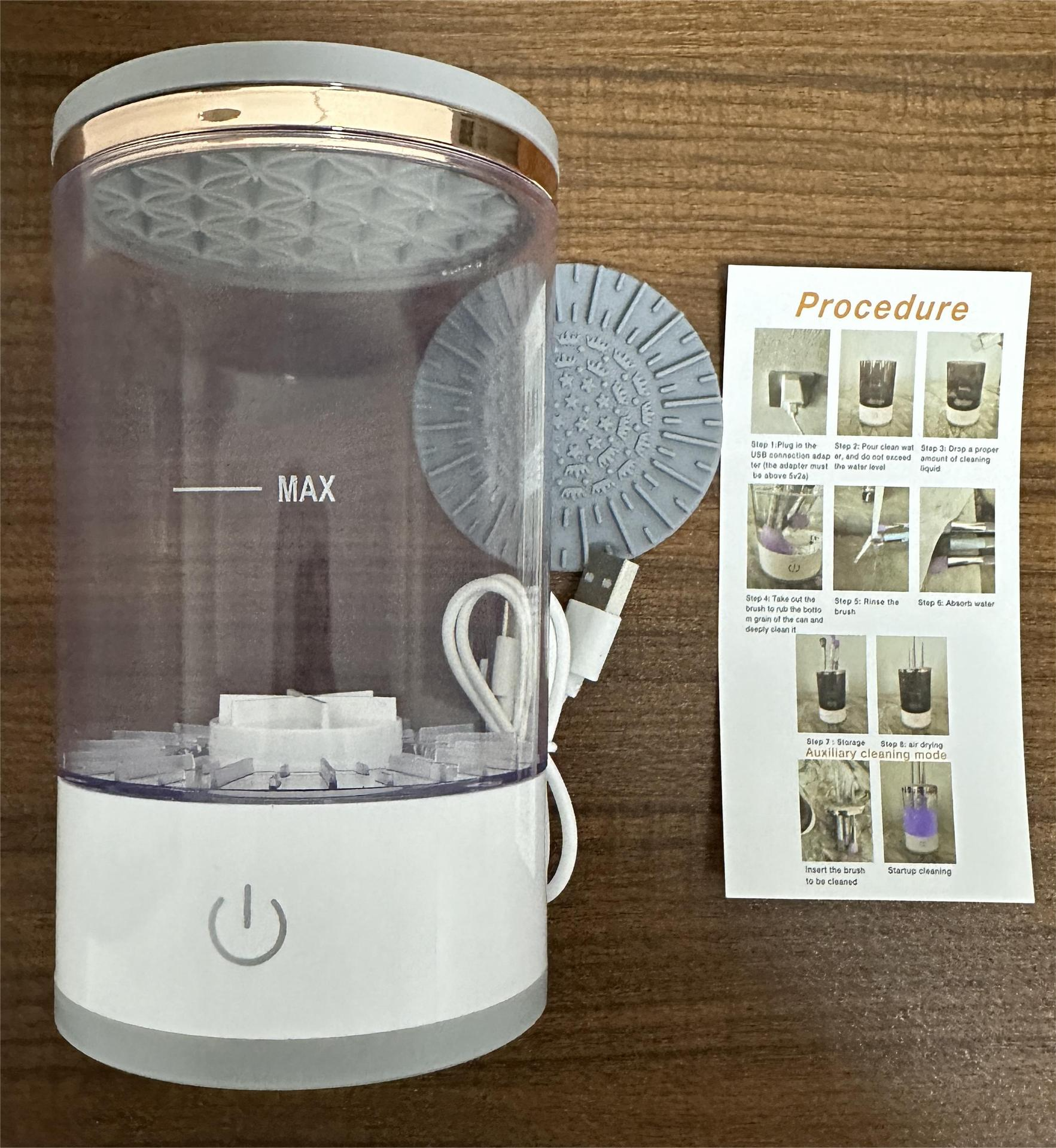 Nettoyeur de Pinceaux de Maquillage – Nettoyage Rapide, Séchage Efficace et Réutilisable
