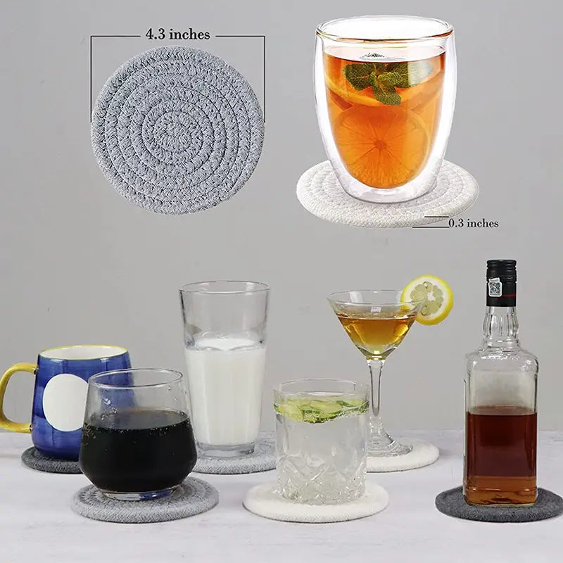 Dessous de Verre Tressé à la Main – Ultra Absorbant et Résistant à la Chaleur