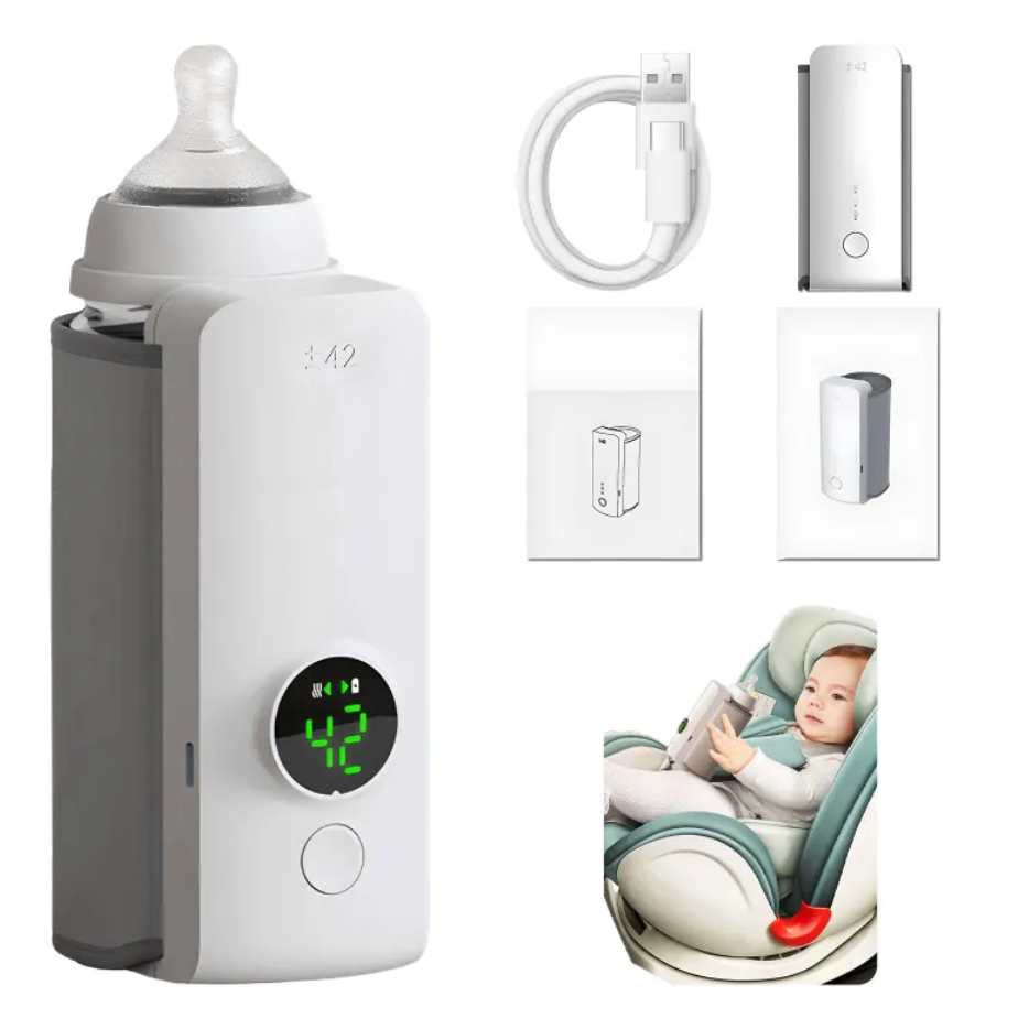 Chauffe-Biberon Portable Sans Fil – Rechargeable, Chauffage Rapide, Idéal pour les Déplacements