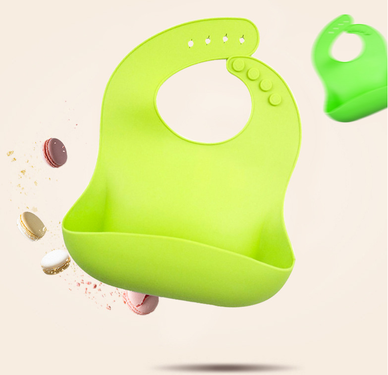 Bavoir en Silicone pour Bébé – Imperméable, Réutilisable et Facile à Nettoyer