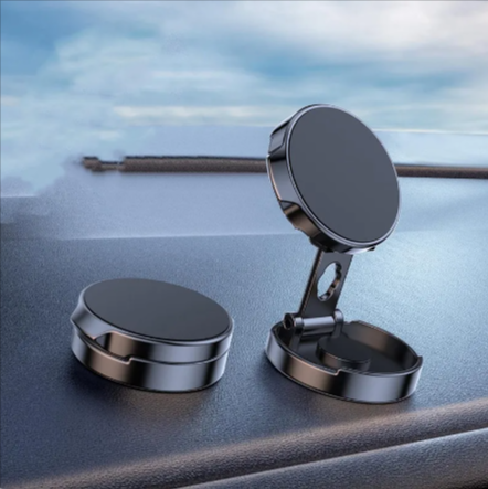Support Magnétique Rotatif pour Téléphone de Voiture – Réglable en Hauteur, Rotation 360°, Fixation Stable