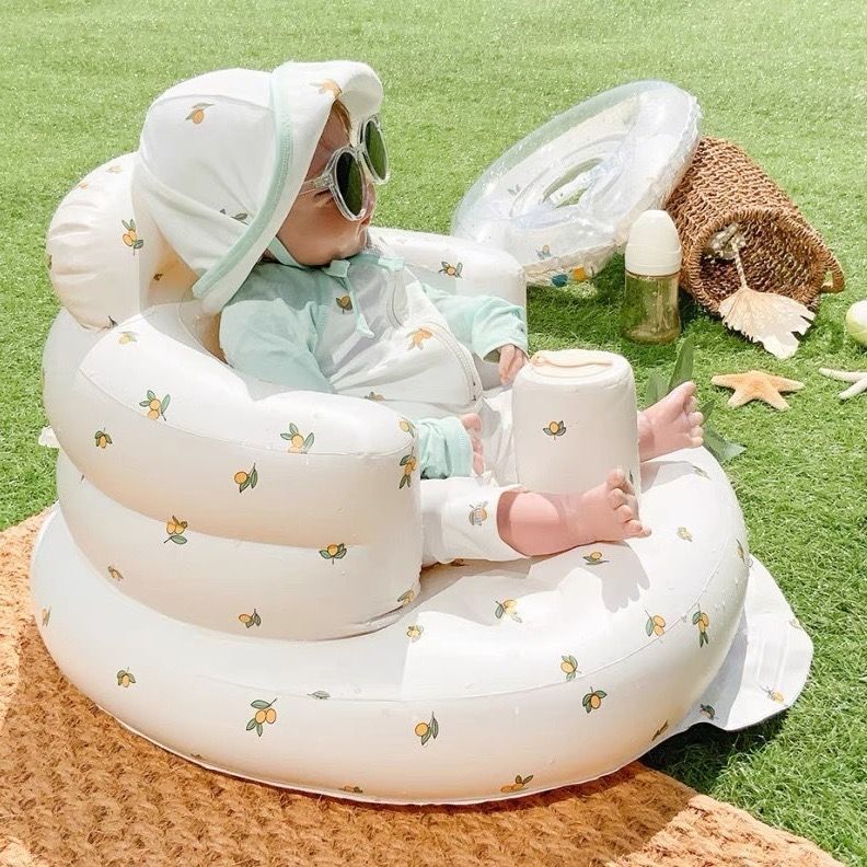 Siège Gonflable pour Bébé – Chaise Multifonction pour Repas, Bain et Jeux, Confortable et Portable