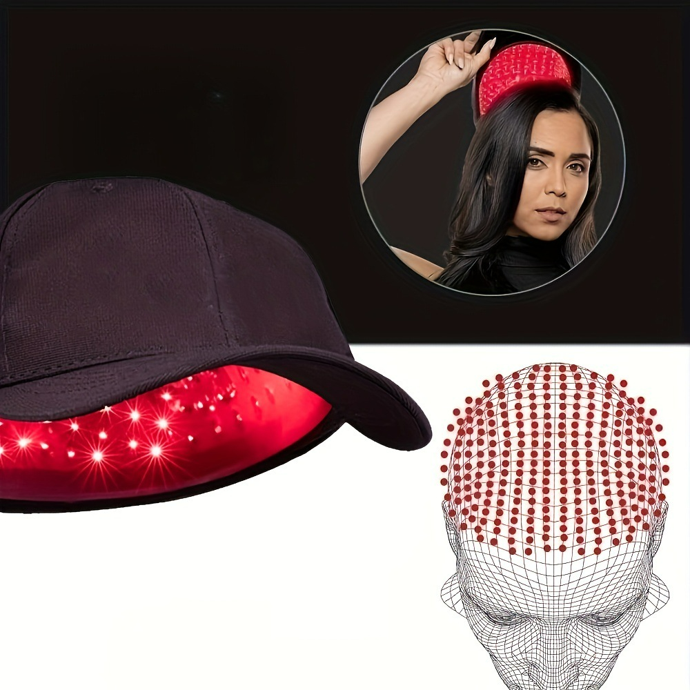Casquette de Thérapie par Lumière Rouge – Bonnet LED Rechargeable pour le Soin du Cuir Chevelu