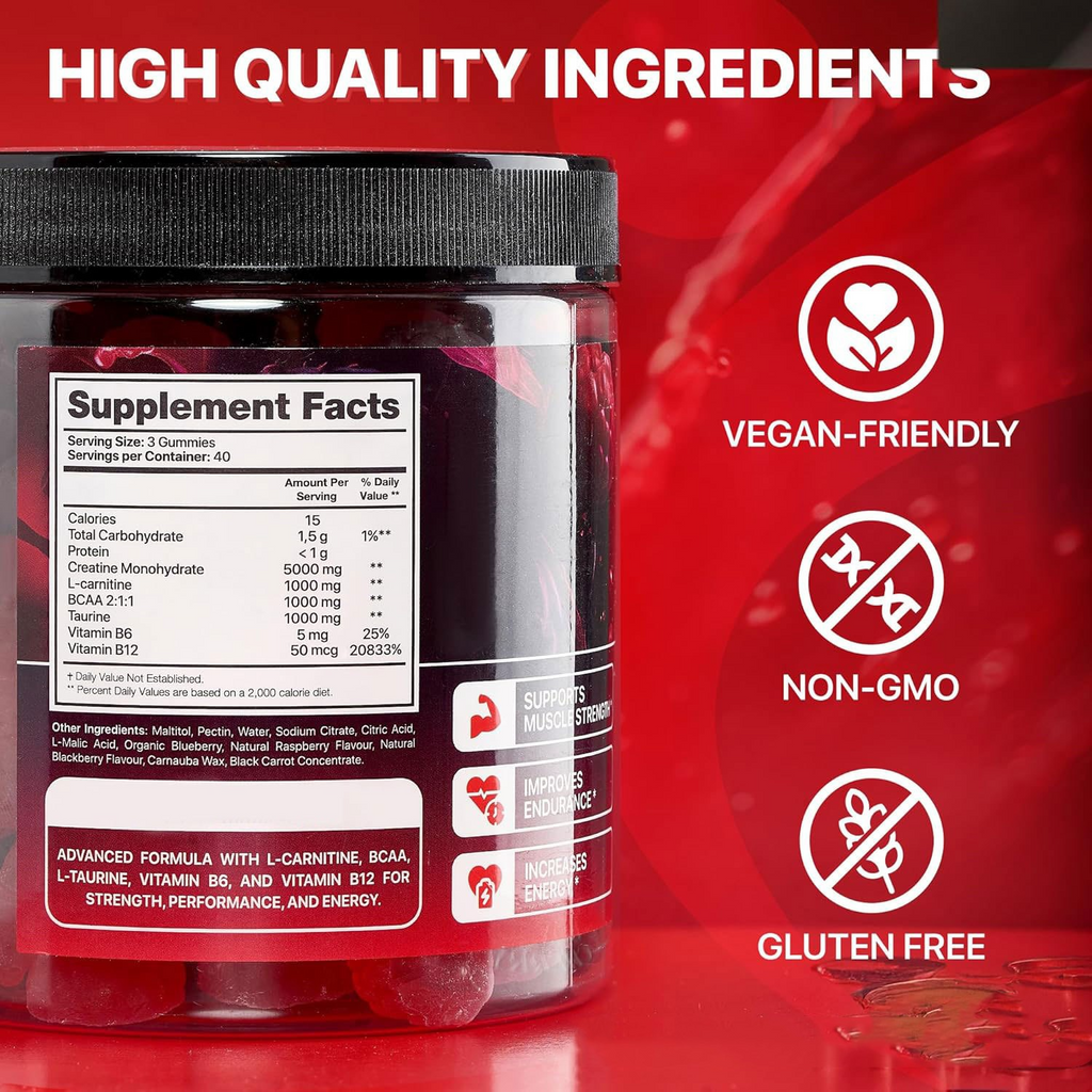 Gummies pour le Soutien Musculaire – Complément Alimentaire Pratique au Goût Agréable