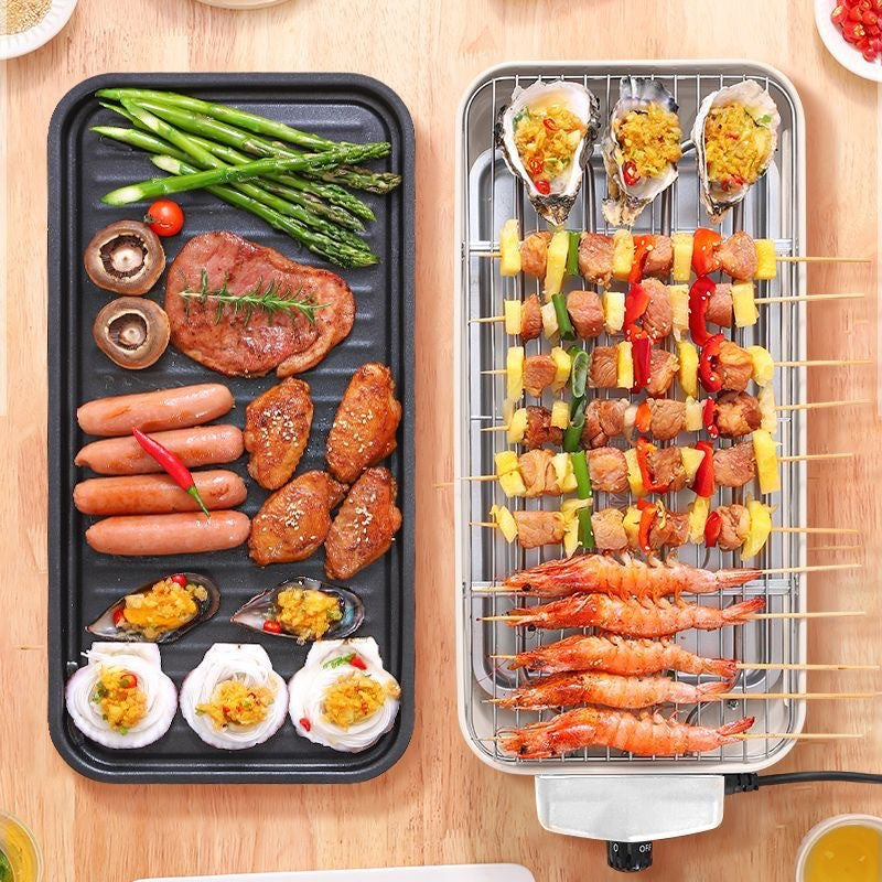 Grill Électrique d’Intérieur – Barbecue Sans Fumée pour Cuisson Saine et Rapide