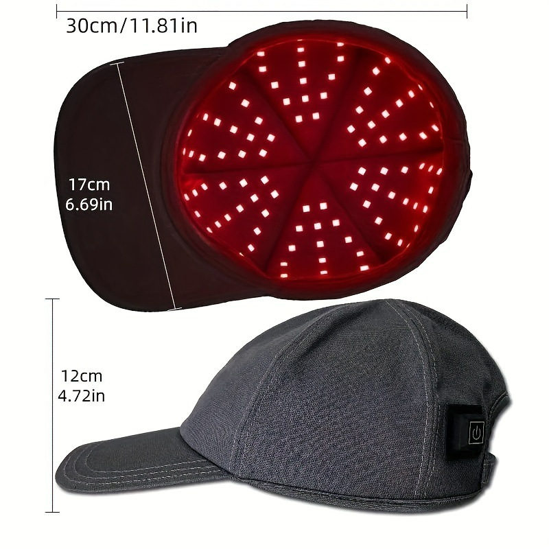 Casquette de Thérapie par Lumière Rouge – Bonnet LED Rechargeable pour le Soin du Cuir Chevelu