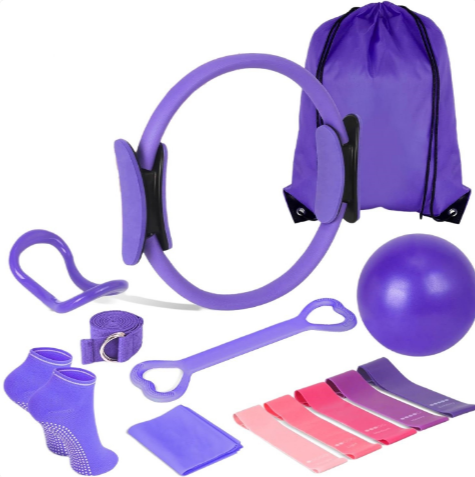 Kit Yoga & Pilates 13 Pièces – Ensemble Complet d’Accessoires de Fitness pour Entraînement à Domicile