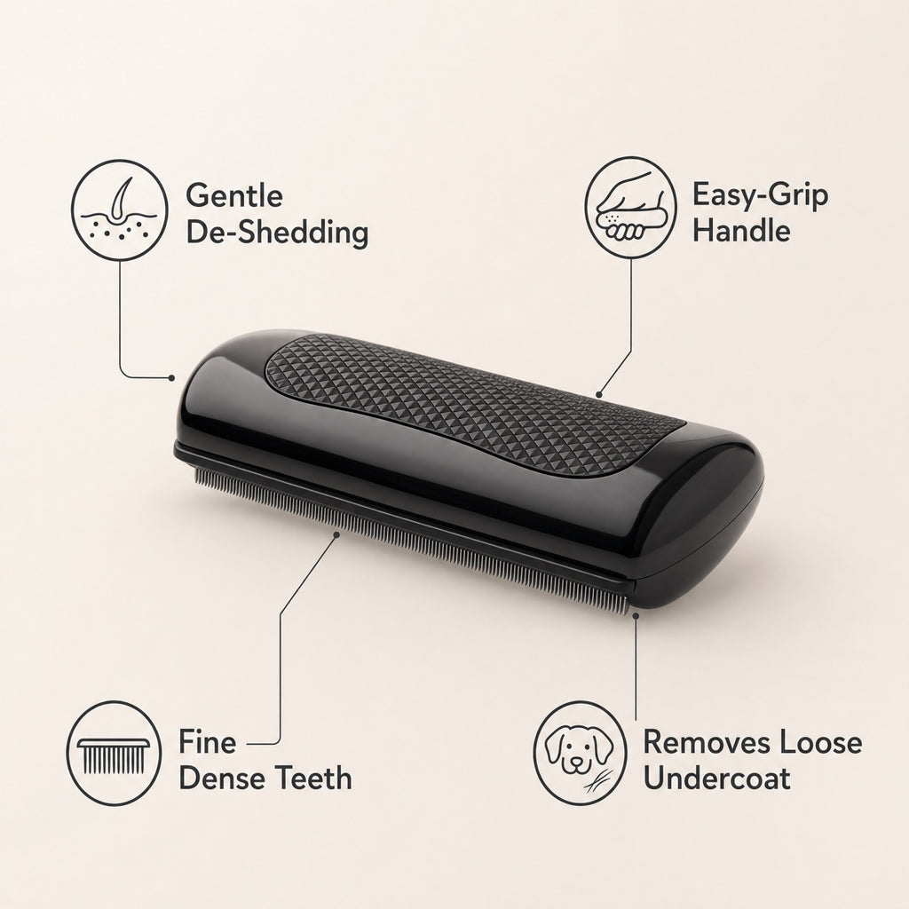 Peigne de Toilettage pour Chien et Chat – Brosse Démêlante pour Poils Longs et Courts