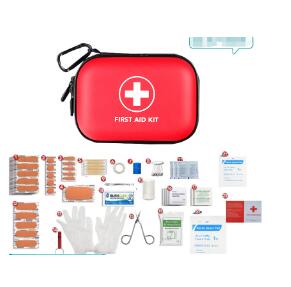 Kit de Premiers Secours Portable 91 Pièces – Trousse d’Urgence pour Voyage, Voiture et Randonnée