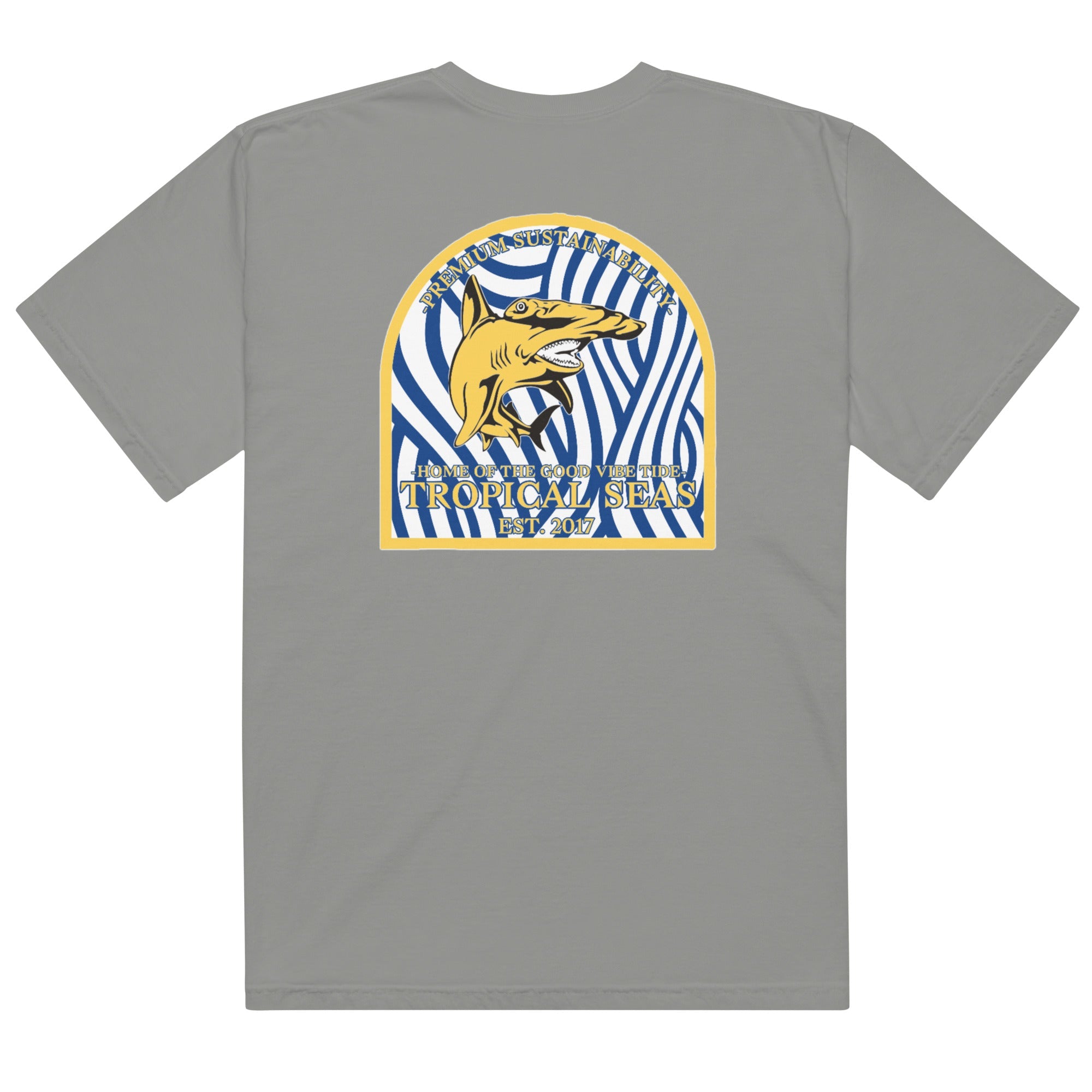 T-shirt Homme Épais – Imprimé Requin Marteau, Style Décontracté Premium