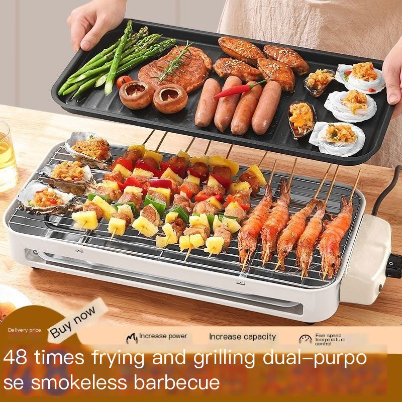 Grill Électrique d’Intérieur – Barbecue Sans Fumée pour Cuisson Saine et Rapide